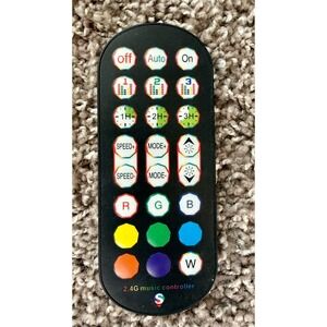 Unbranded 2.4G Music Controller Remote Black Excellent RGB LED Strip